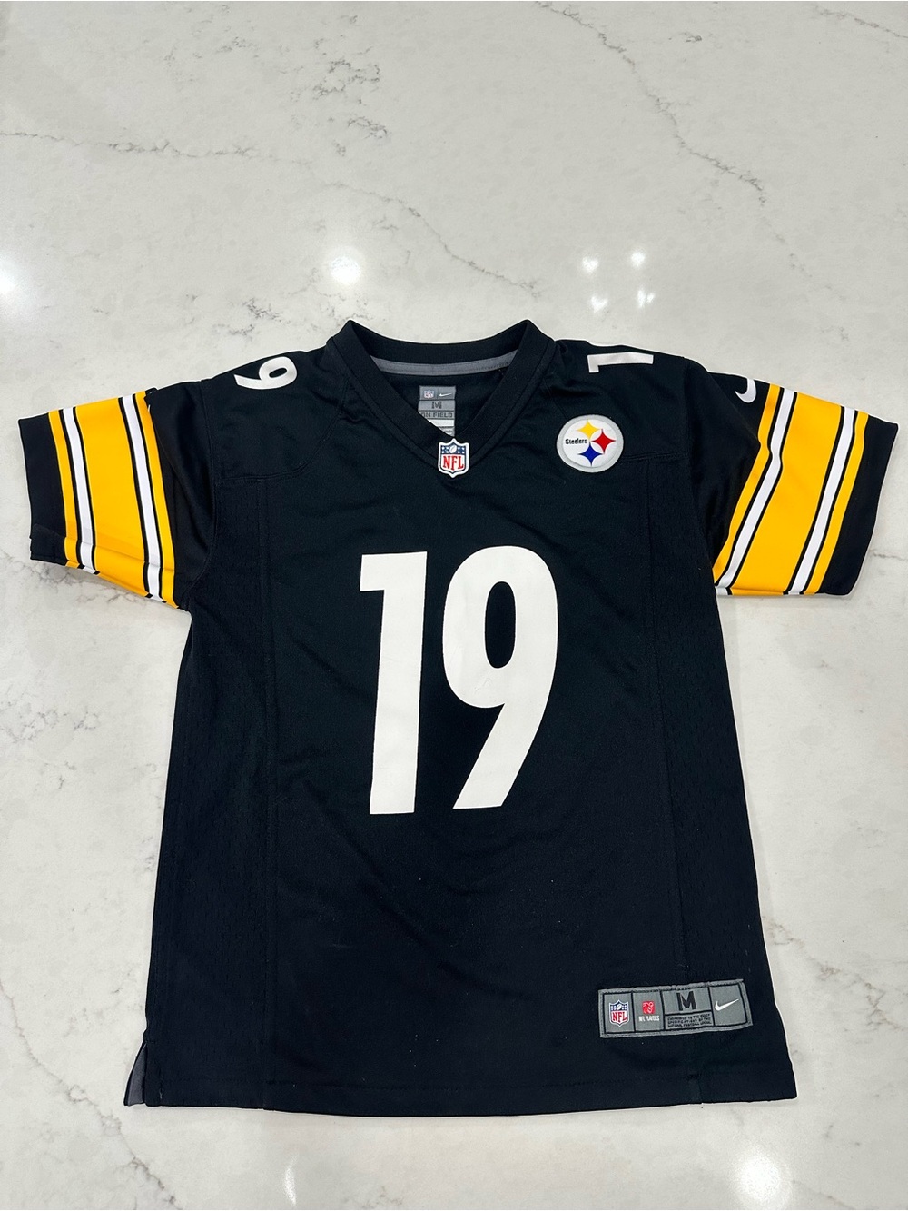Juju Smith-Schuster NFL Kids Black & Yellow Steelers #19 Jersey